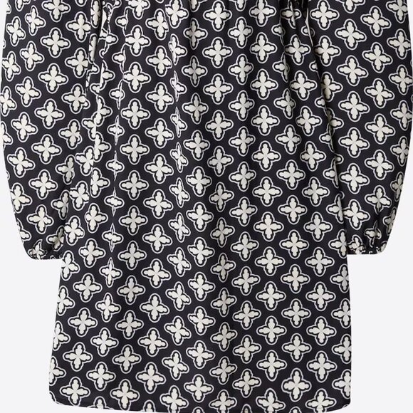Pieces Sally Black print V-neck Printed Mini Dress/NWT/S - Picture 3 of 15
